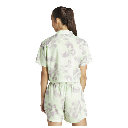 Adidas Γυναικείο πουκάμισο Floral Graphic Cropped Woven Shirt